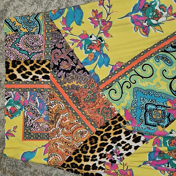 Melissa Paige Colorful Patchwork Maxi Skirt XL - Picture 5 of 7
